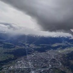 Flugwegposition um 10:29:41: Aufgenommen in der Nähe von Gemeinde Thaur, Thaur, Österreich in 2723 Meter